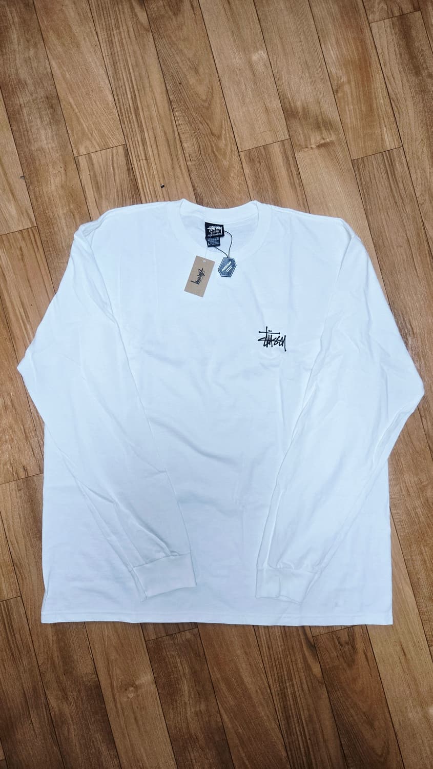 스투시 베이직 롱슬리브 티셔츠 화이트 새상품 상품이미지3
