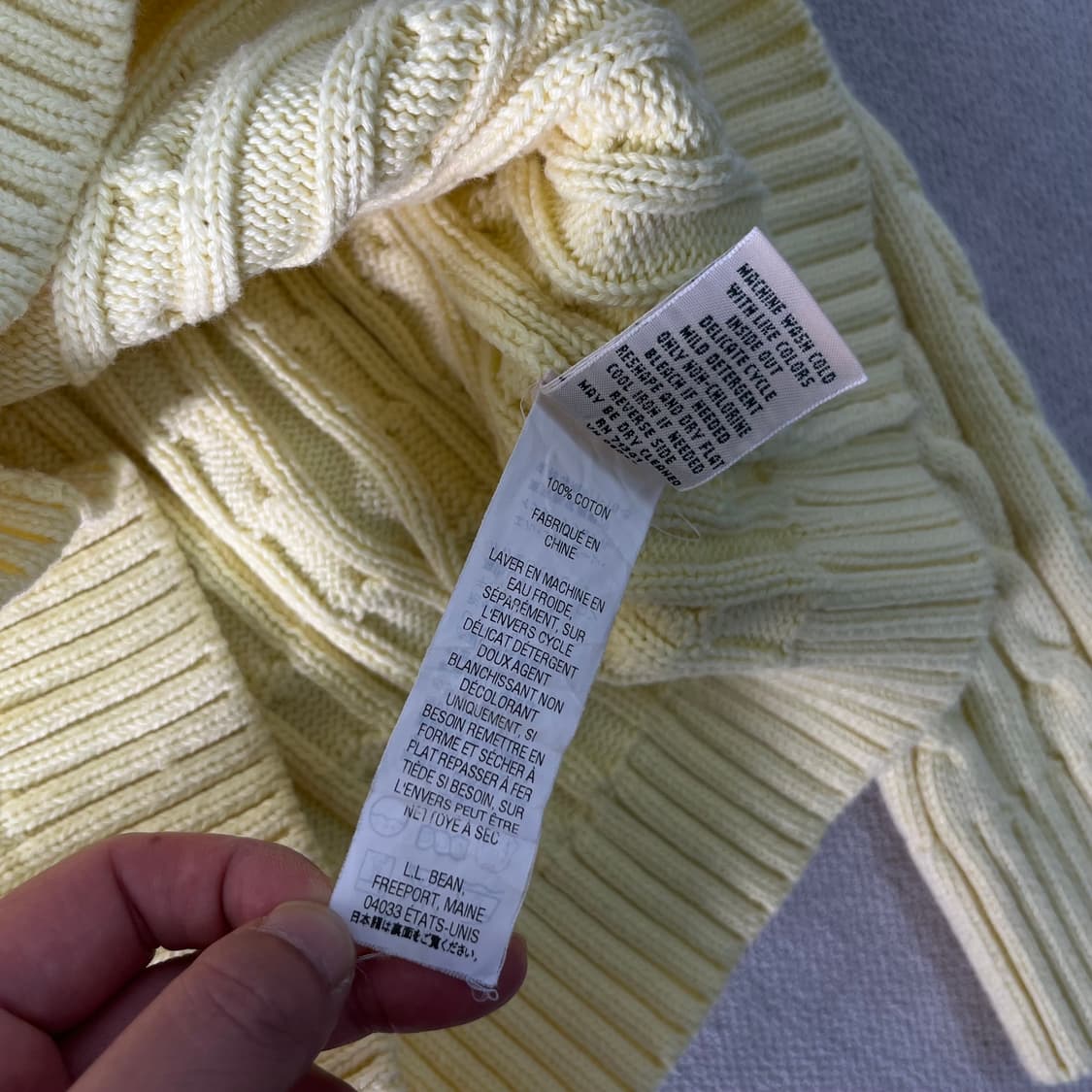 W95 엘엘빈 피셔맨 옐로우 니트  상품이미지3