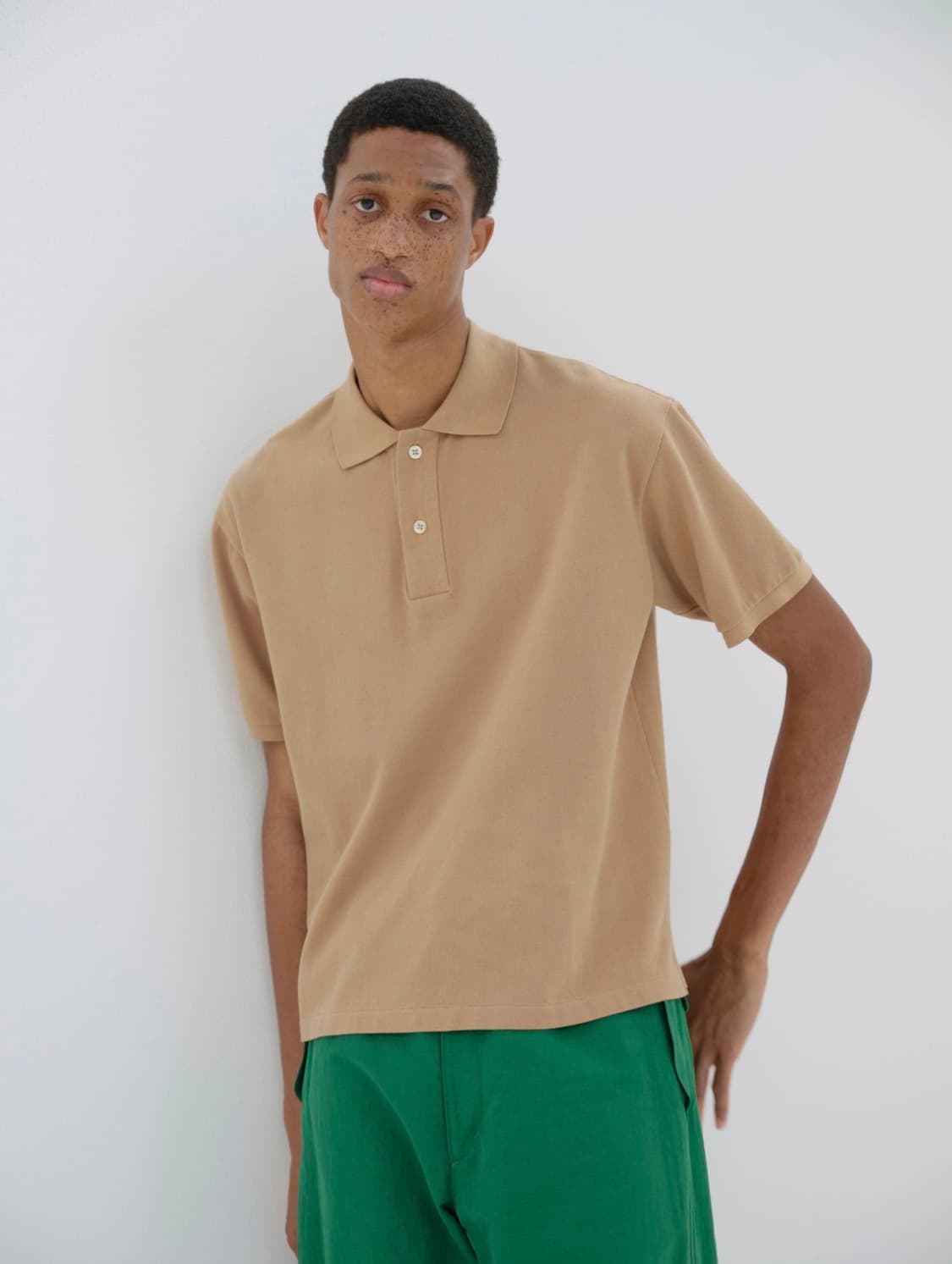 오라리 슈퍼파인 코튼 빅 폴로 뉴트럴 베이지 5 상품이미지2