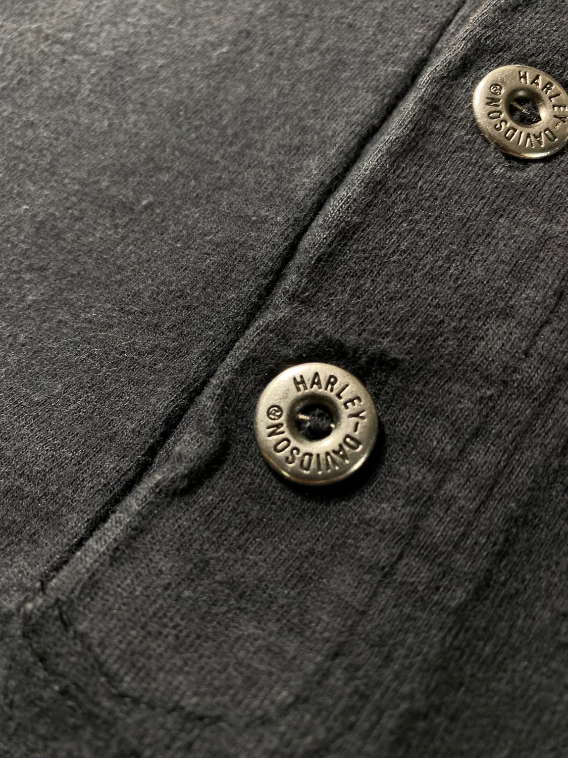 [L] 90s 할리데이비슨 헨리넥 반팔 Made in USA 상품이미지5