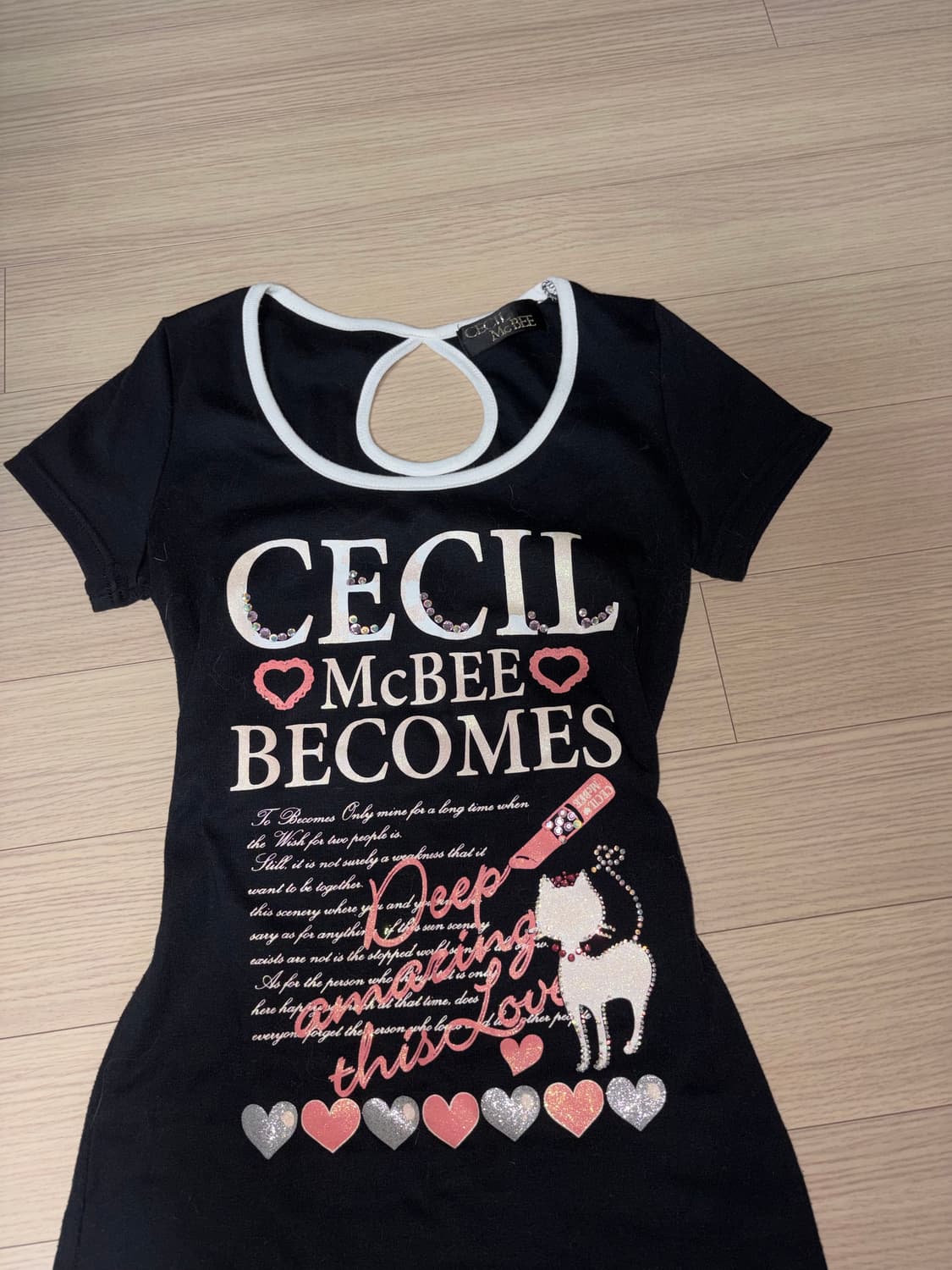 Cecil McBee 반팔 딱붙티 오네갸루 갸루 상품이미지3