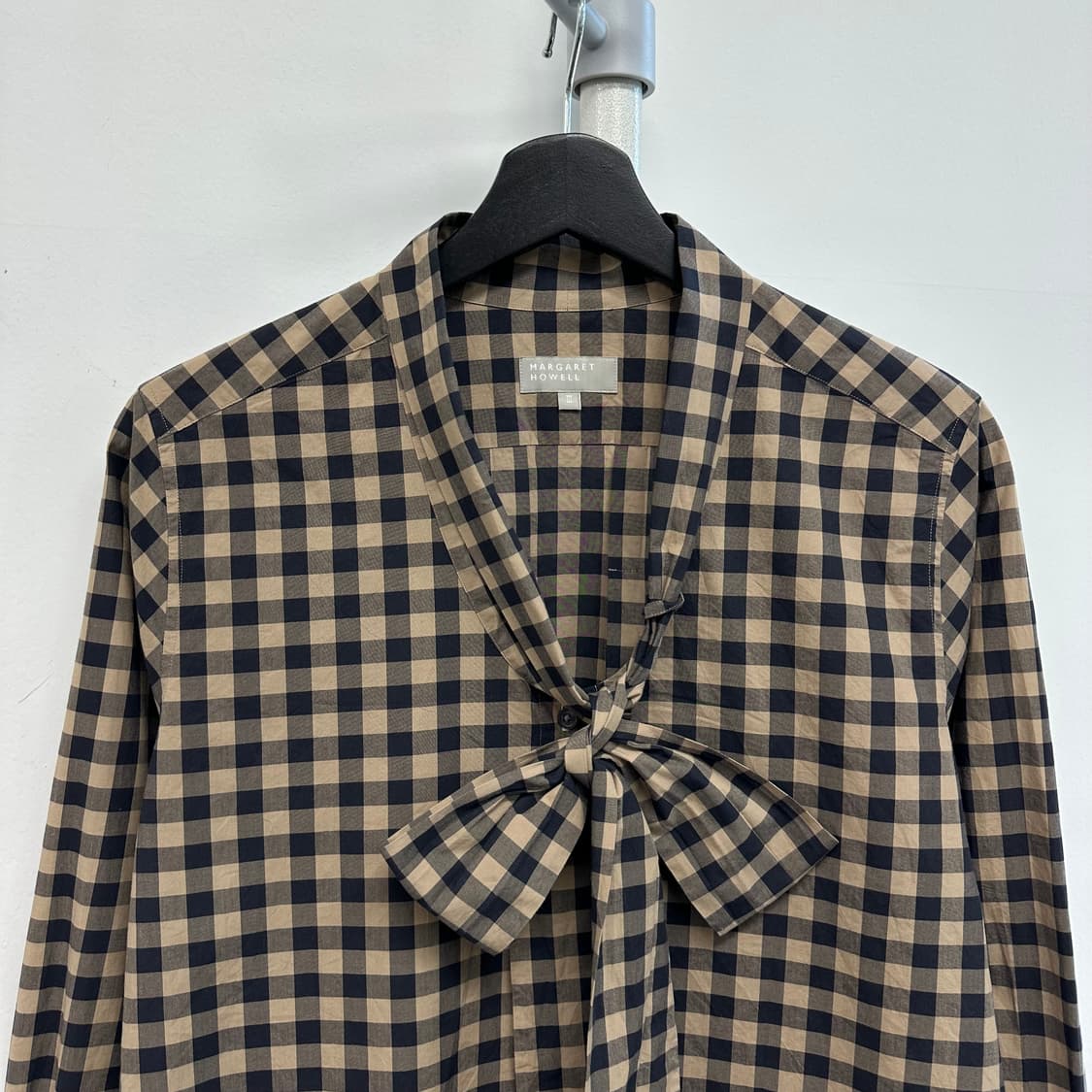 마가렛호웰 보우타이 리본 체크 셔츠 상품이미지2