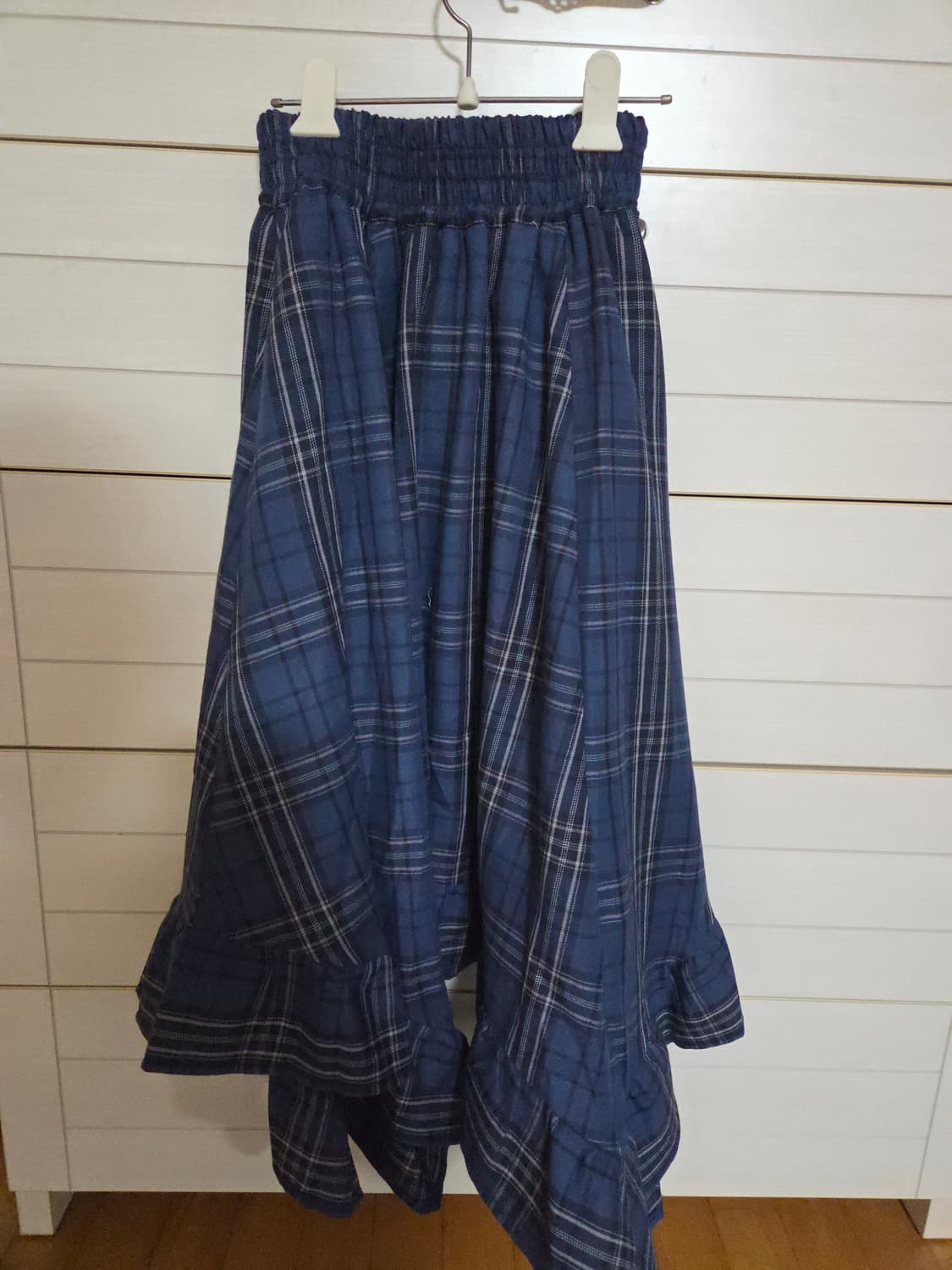 [새상품] 엑시즈팜 블루 체크 롱 스커트 Axes femme 일브 상품이미지2