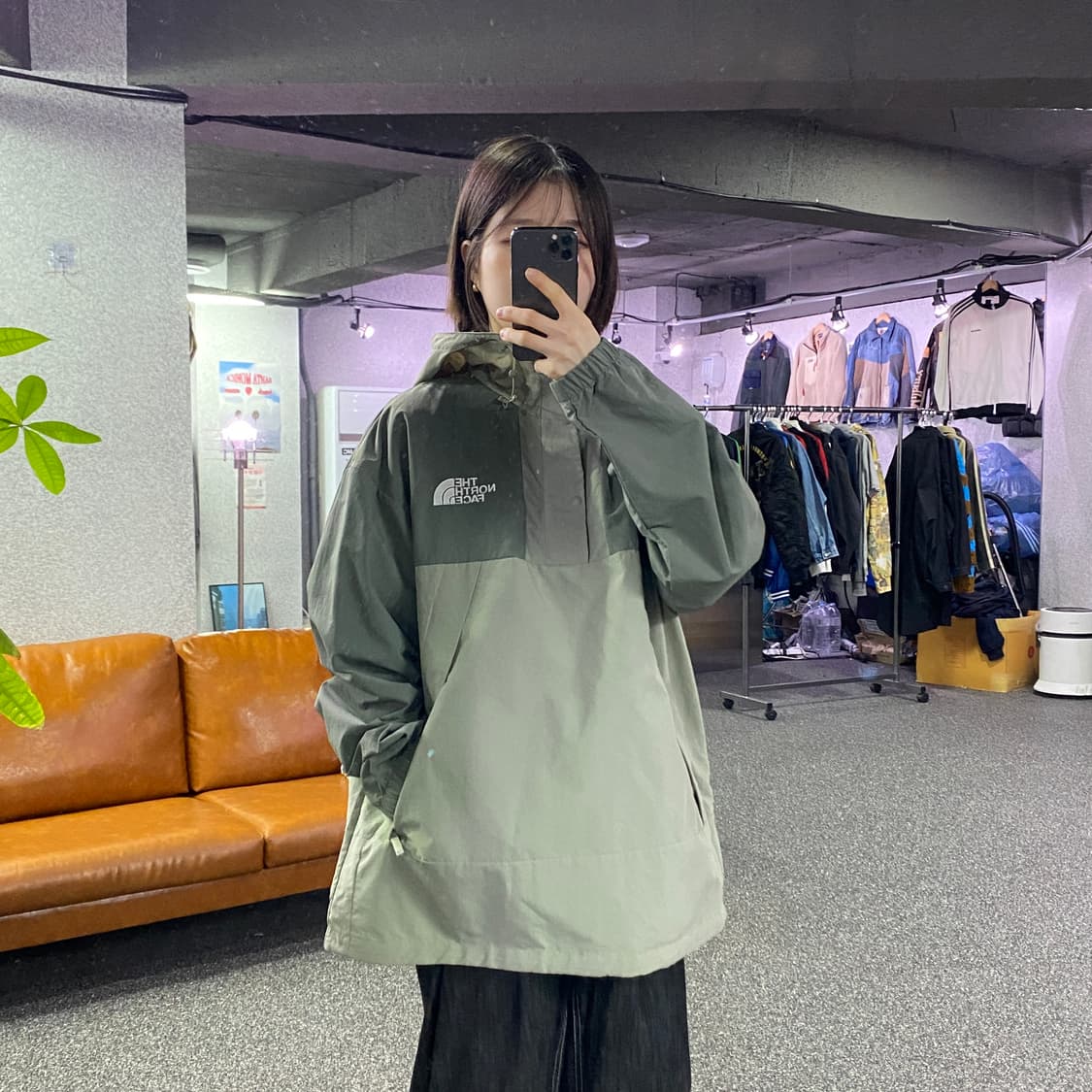 노스페이스 슬레이트 카키 후디드 마운틴 아노락 B4502 상품이미지1