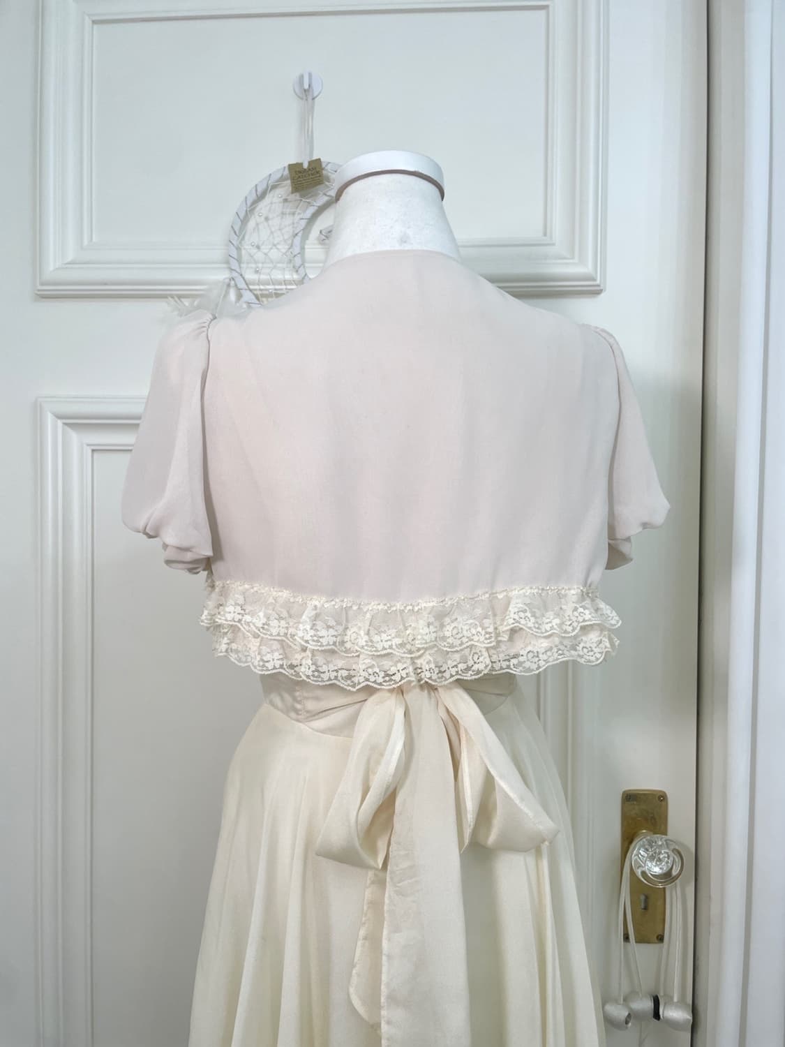 sheer pink lace ruffle bolero&ivory chif 상품이미지4