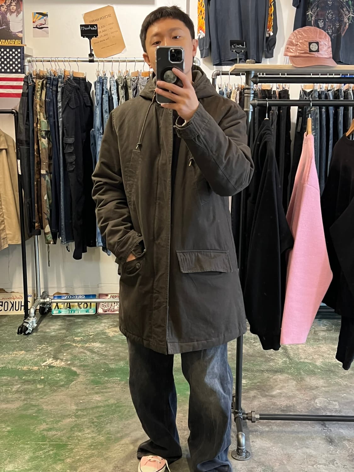 [L] 스투시 밀리터리 파카 올리브 야상 자켓 상품이미지10