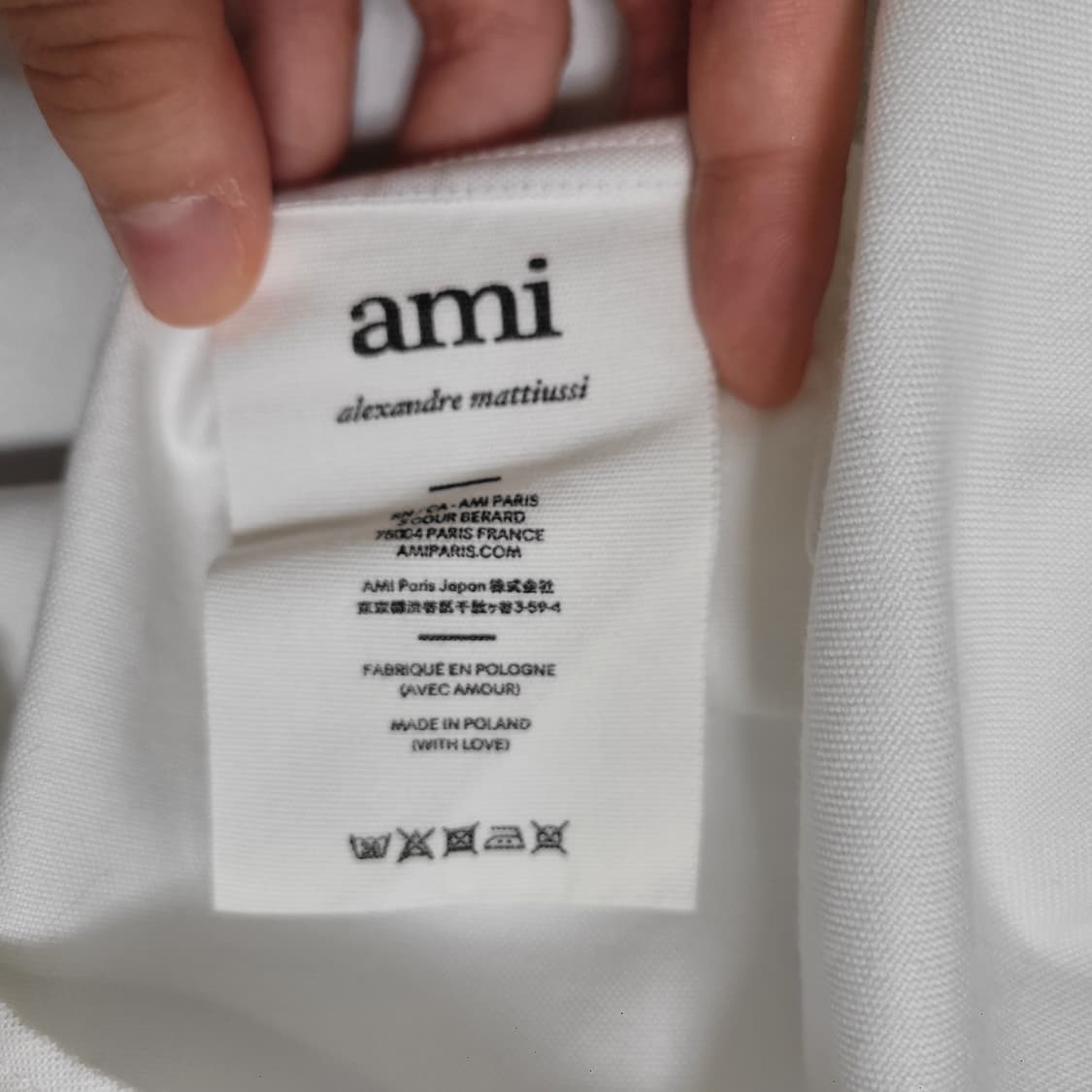 ami 아미 스몰로고 화이트 셔츠 상품이미지3