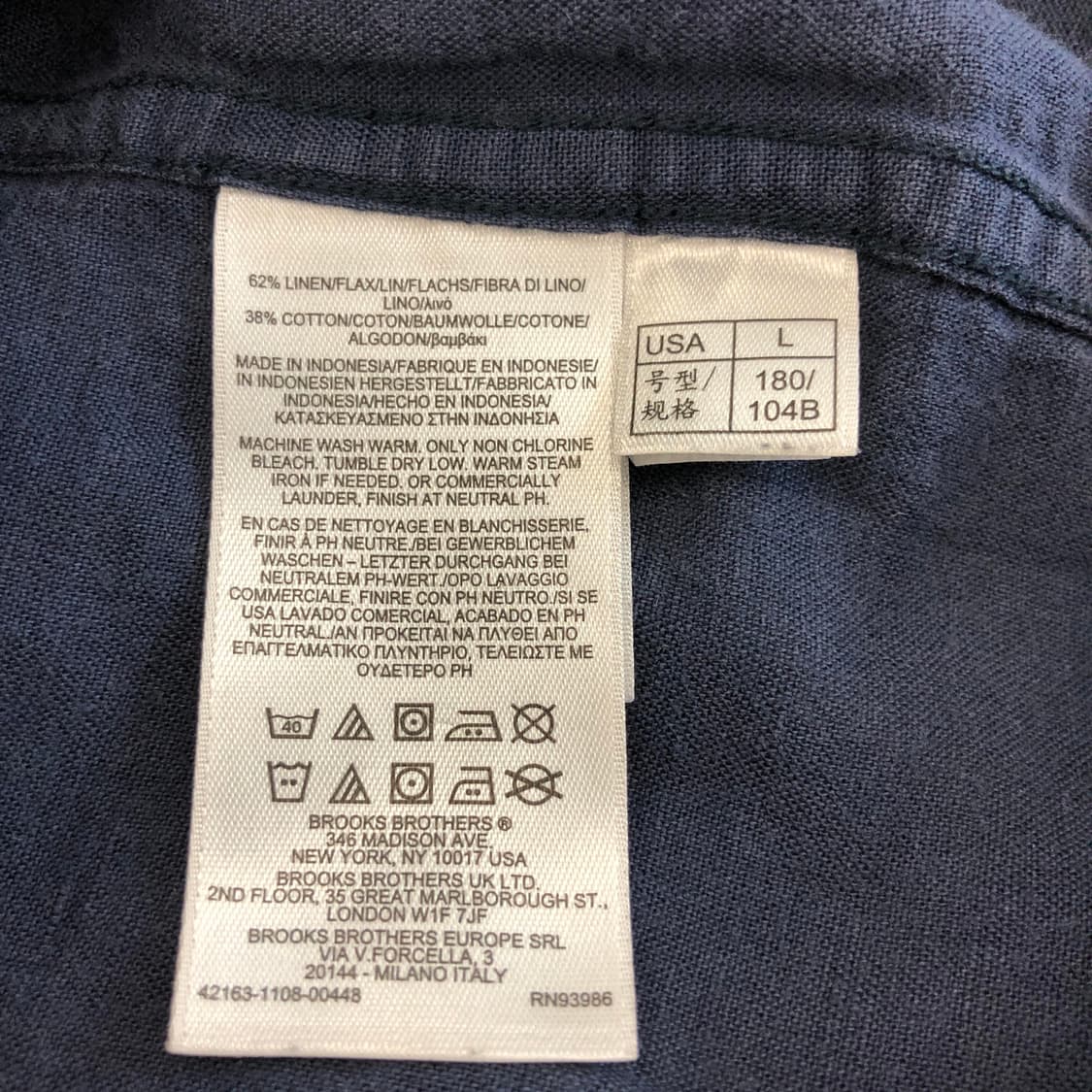 브룩스브라더스 레드플리스 가먼트 린넨셔츠 L 상품이미지6