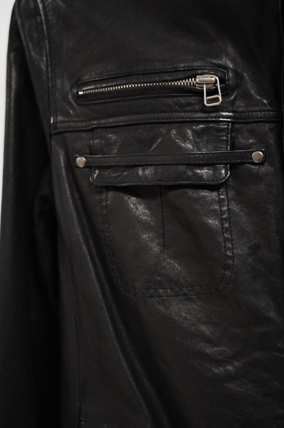 [A][95]베지터블 램스킨 빈티지 워싱 레더자켓 상품이미지5