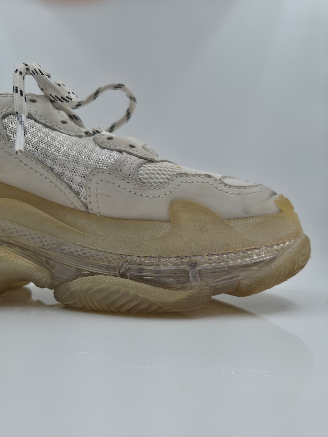 발렌시아가 트리플S 스니커즈 화이트 클리어솔 상품이미지6