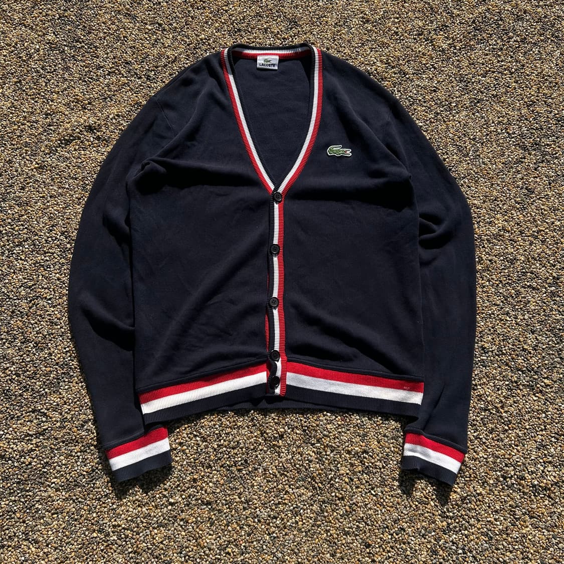 라코스테 네이비 배색 가디건 상품이미지1
