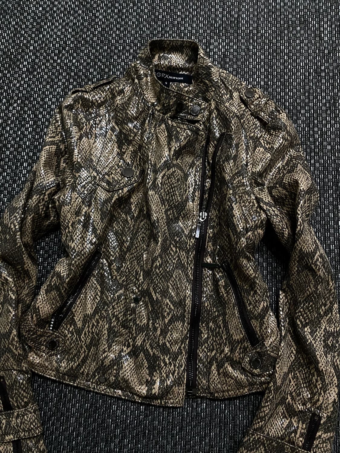 [GGPX]Python Pattern Slim Fit Rider Jack 상품이미지2