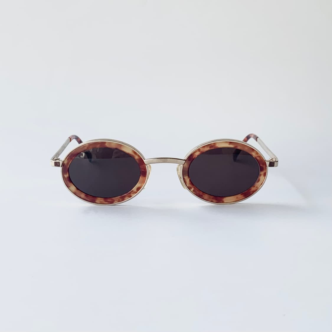 961 데드스탁 골드 호피 미니멀 라운드 원형 선글라스 픽키 상품이미지1