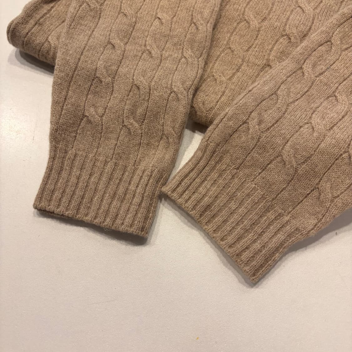 [M] 라코스테 재팬 케이블 니트 스웨터 베이지 D376 상품이미지5