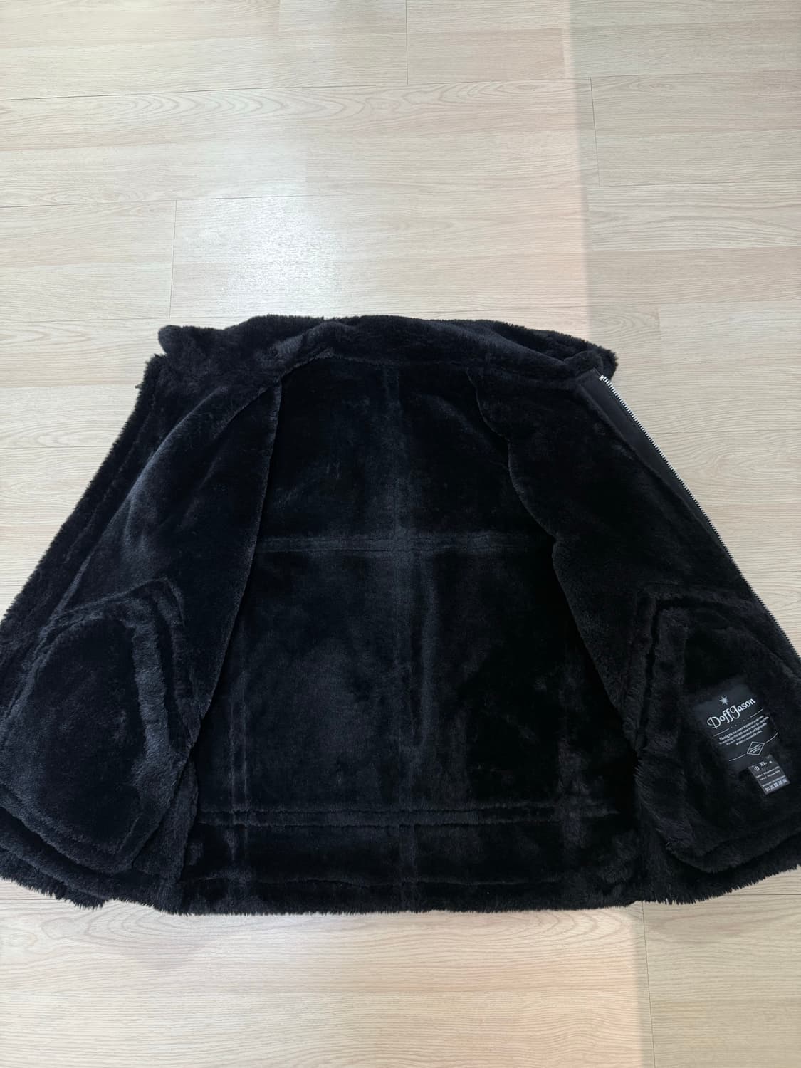 솔리드 스웨이드 무톤 자켓 (블랙) 상품이미지4