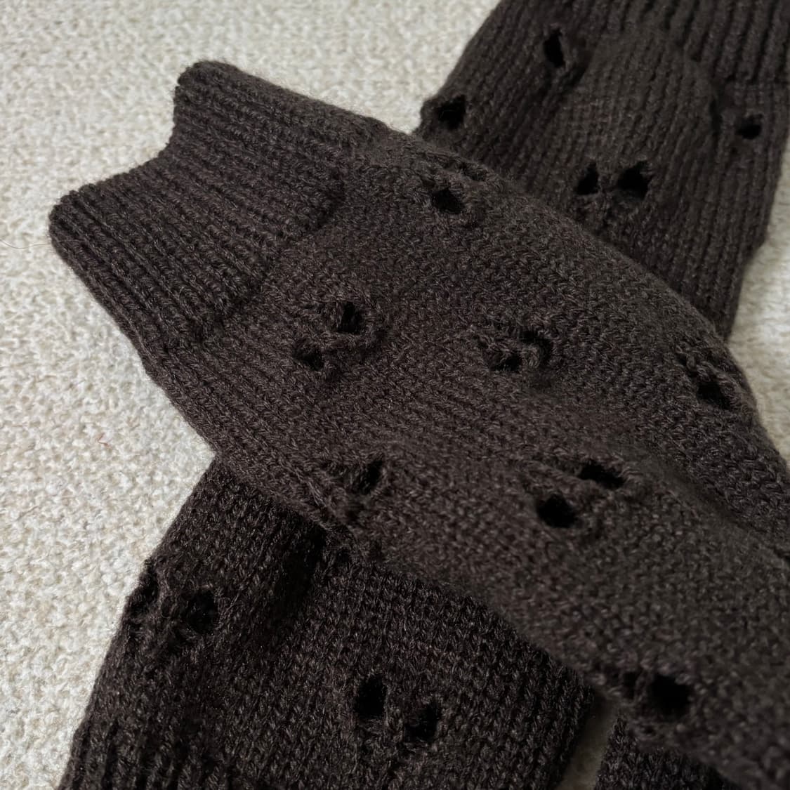 빈티지 브라운 니트 핸드워머 상품이미지4