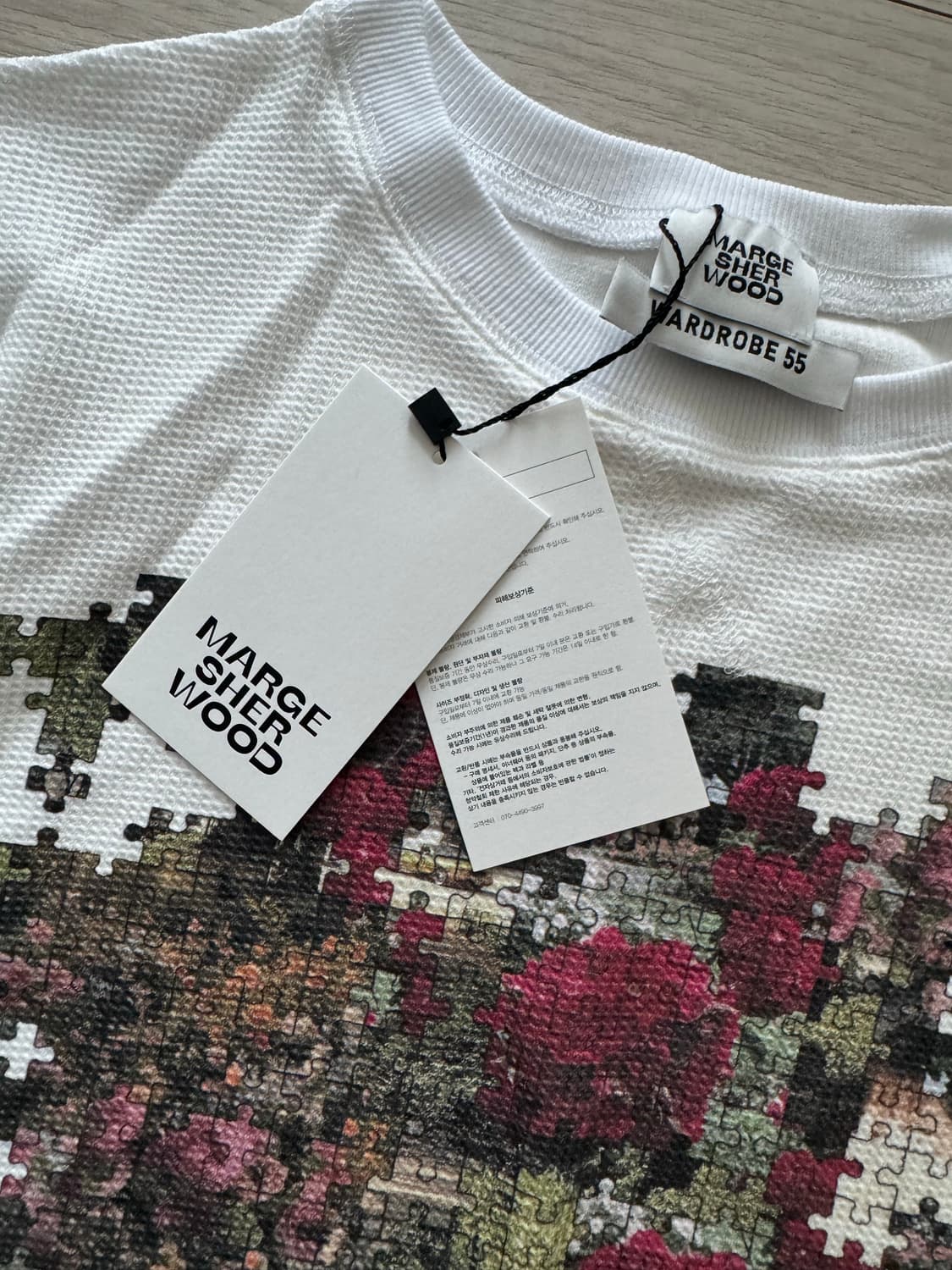 마지셔우드 와플 퍼즐 프린트 롱슬리브 상품이미지3