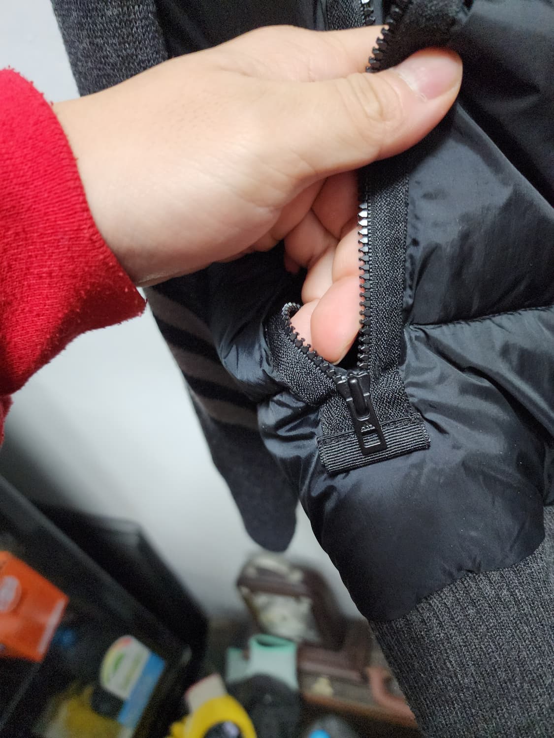 아디다스 골프 구스다운 니트배색 자켓 상품이미지5