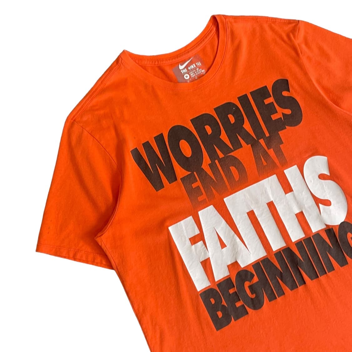 나이키 오렌지 프린팅 드라이핏 반팔 티셔츠 XL 상품이미지3