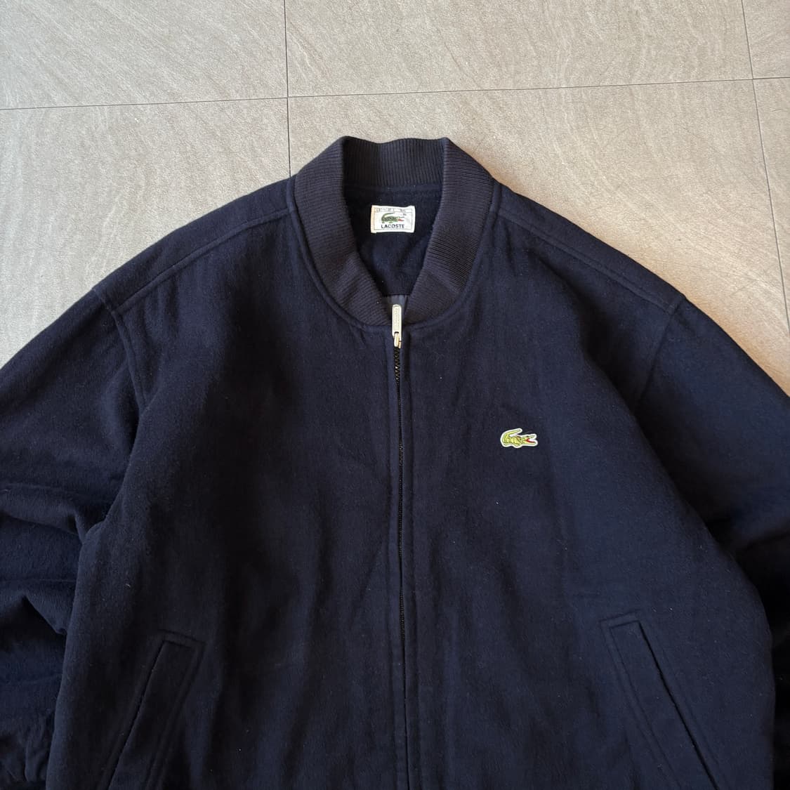 90s 라코스테 정품 서광제조 울 블루종 자켓 상품이미지3