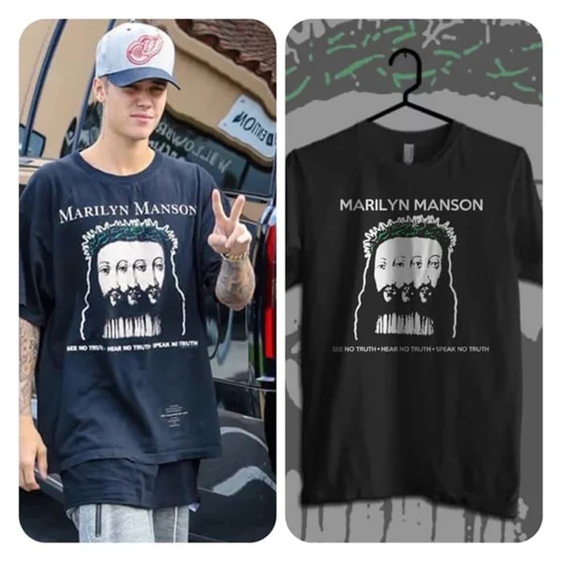 세인트미카엘 마릴린 맨슨 예수 지져스 티셔츠 상품이미지9