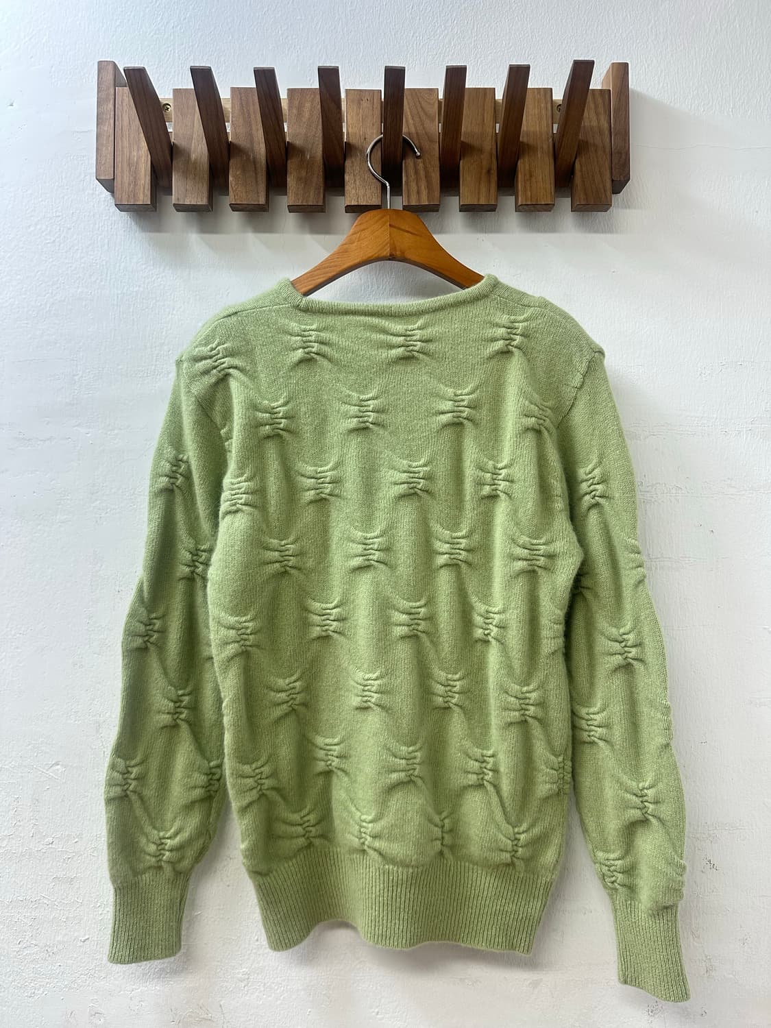 택있는 새상품 일본 울 앙고라 리본 셔링 블렌드 스웨터 니트  상품이미지4