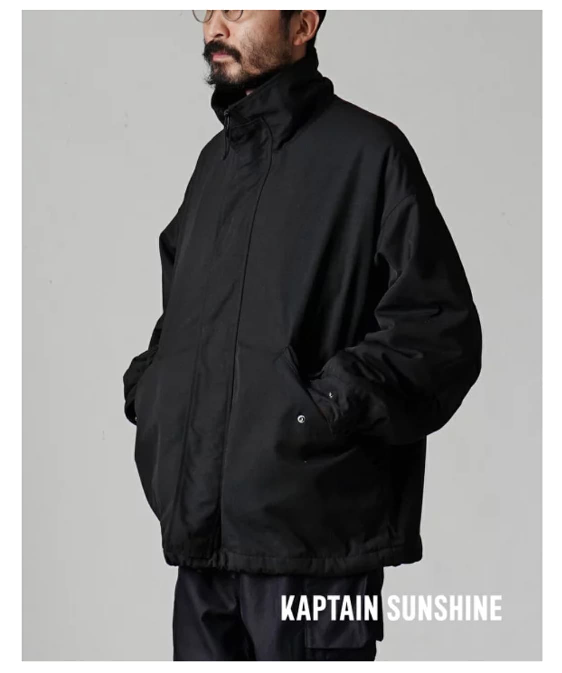 Kaptainsunshine 숏 밀 코트 차콜 상품이미지9