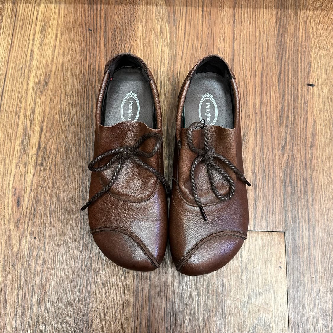 Mocha Brown Leather Derby Shoes  상품이미지1