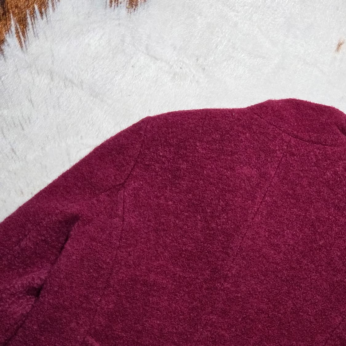 핑크 뽀글이 미디 코트 상품이미지5