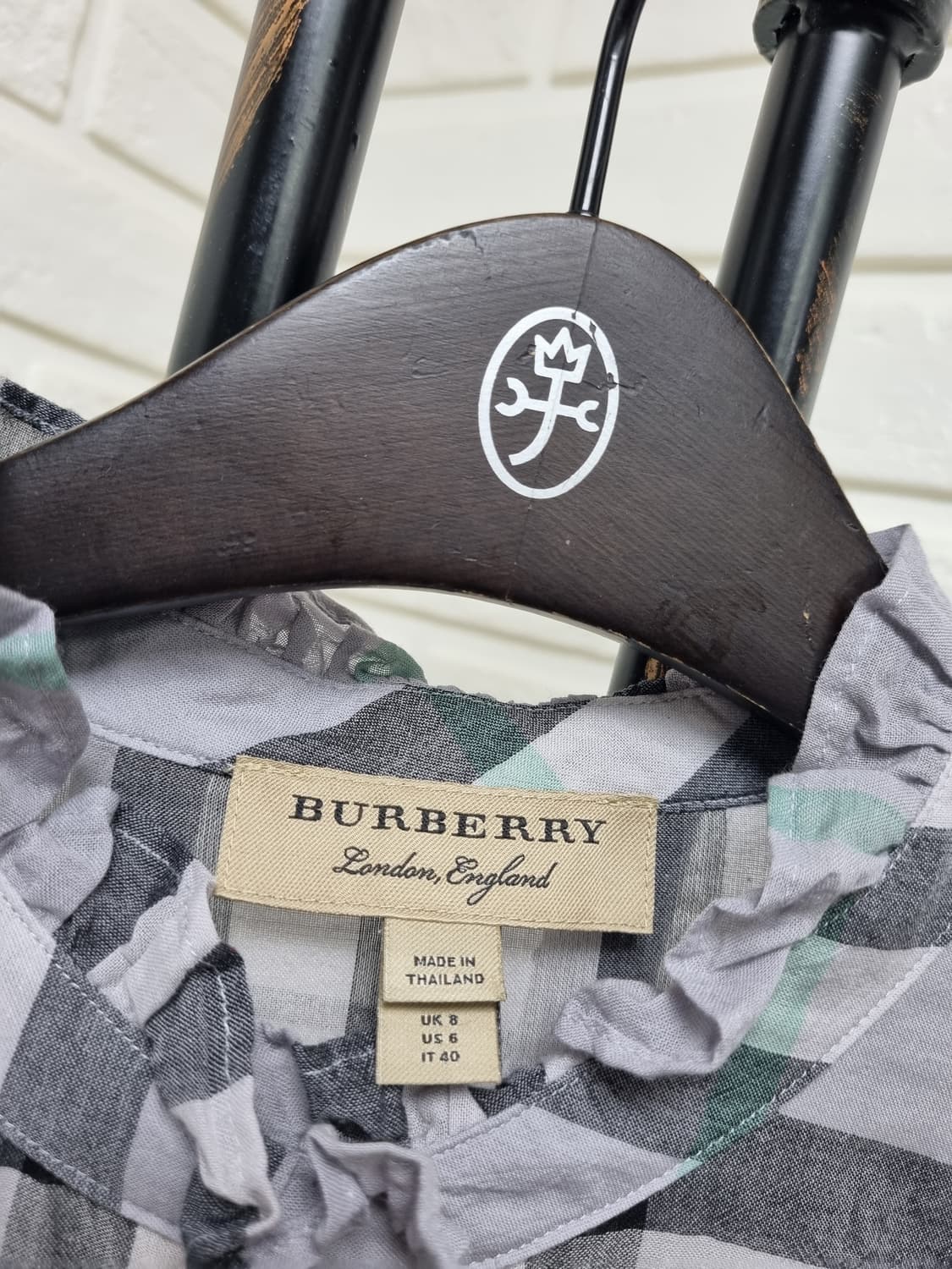 [uk8/66/정품] 버버리 그레이체크 블라우스 상품이미지3