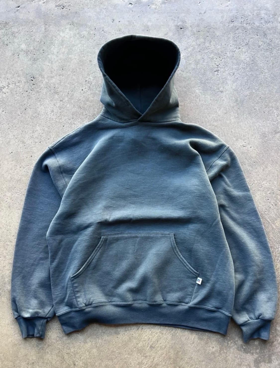 90s 러셀 빈티지 후드 블루그레이 XL 상품이미지1