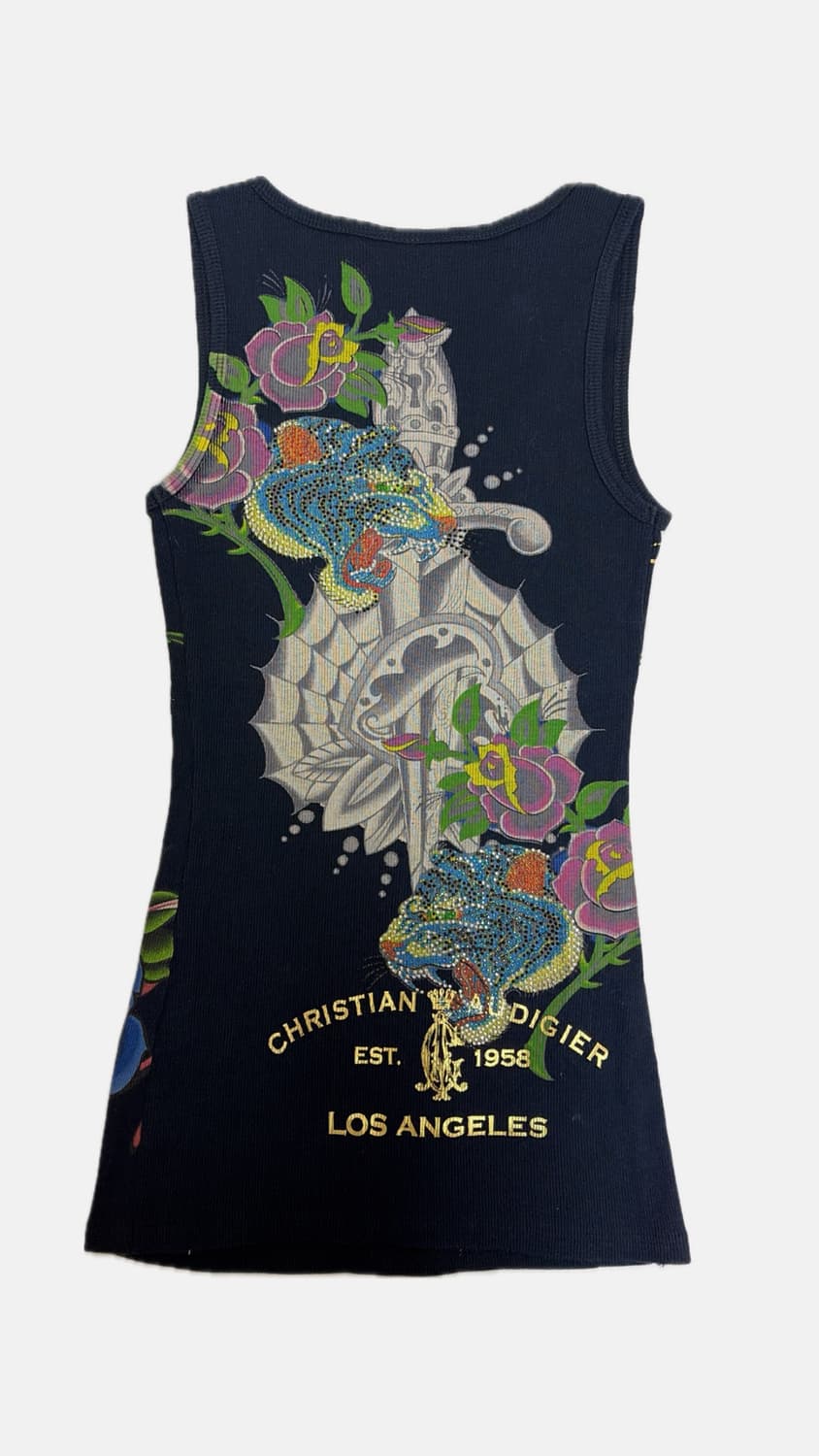 christian audigier 크리스찬 오디저  대대장 딱붙 큐빅나시 상품이미지2