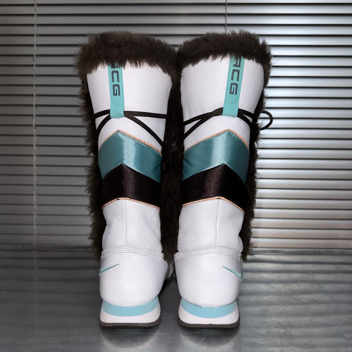 00s 빈티지 올 가죽 나이키 퍼 부츠 상품이미지5