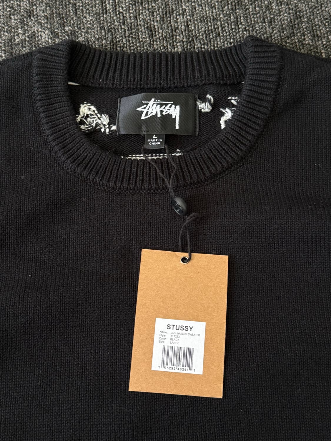 [L] 스투시 피그먼트 다이드 루즈 게이지 스웨터 브라이트 그린 상품이미지2