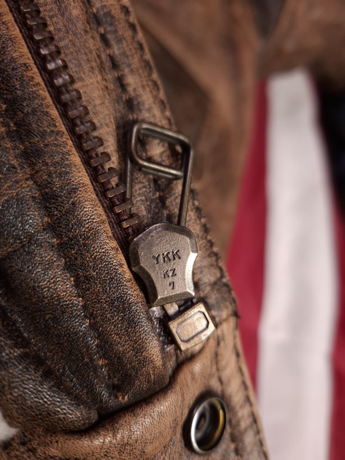 80's 국내산 일본수출용 리얼레더 밀리터리 항공자켓 상품이미지5