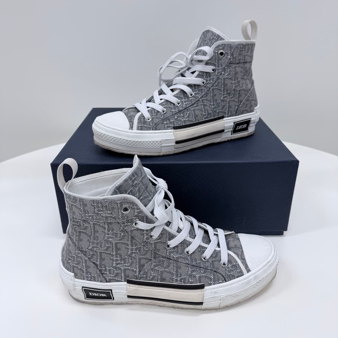 [A급/250] 디올 오블리크 B23 루테늄 하이탑 스니커즈 상품이미지3