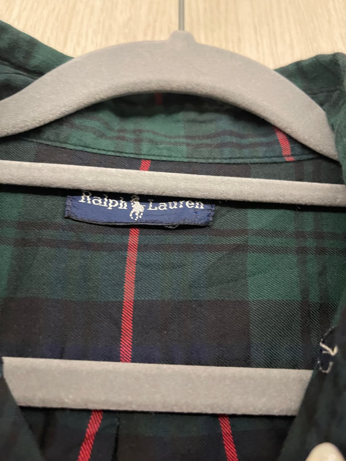 랄프로렌 타탄 체크 셔츠 남녀공용 상품이미지2