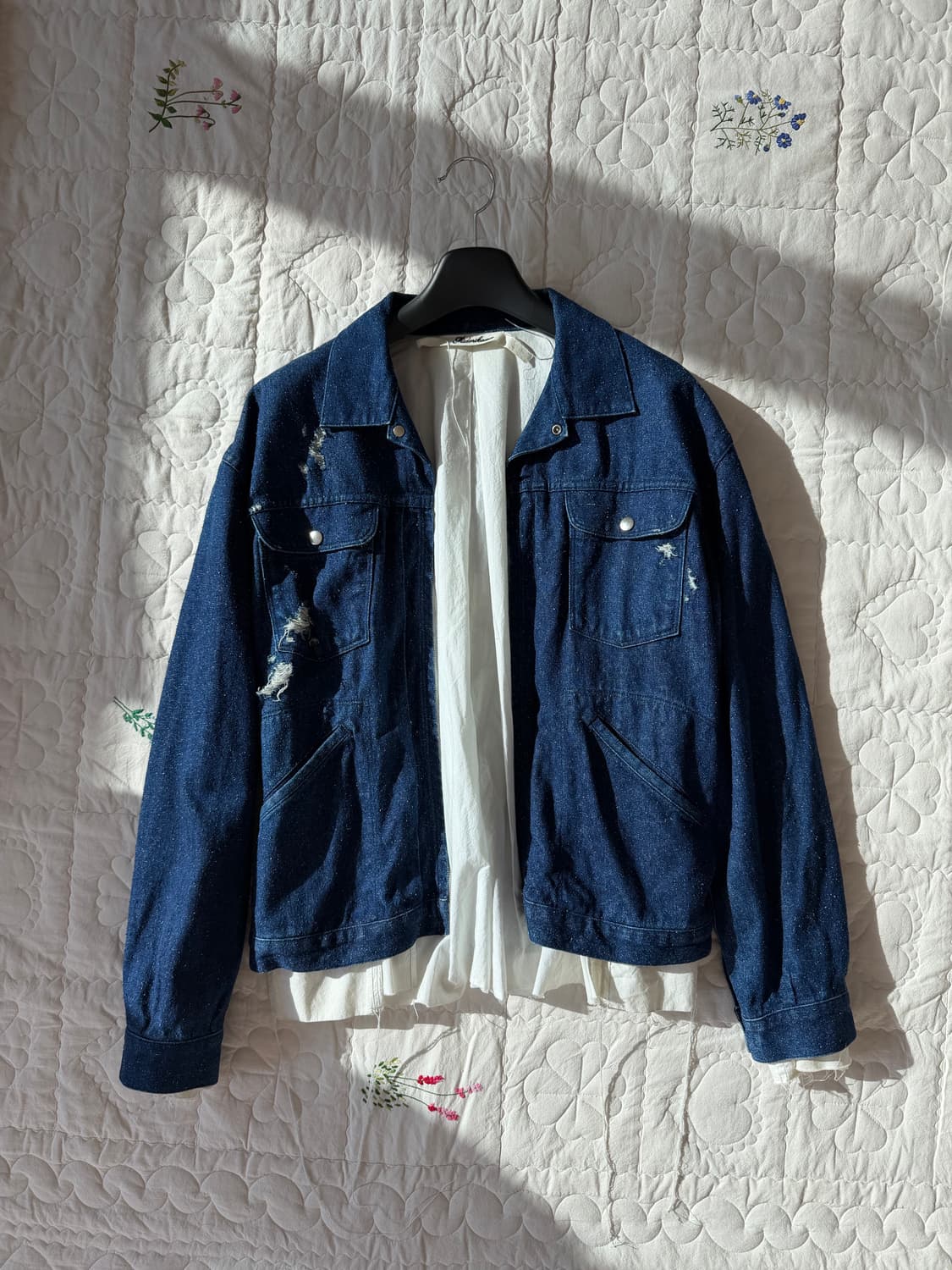 미도리카와 실크100 인디고 데님 자켓 Made in Japan🇯🇵 상품이미지1