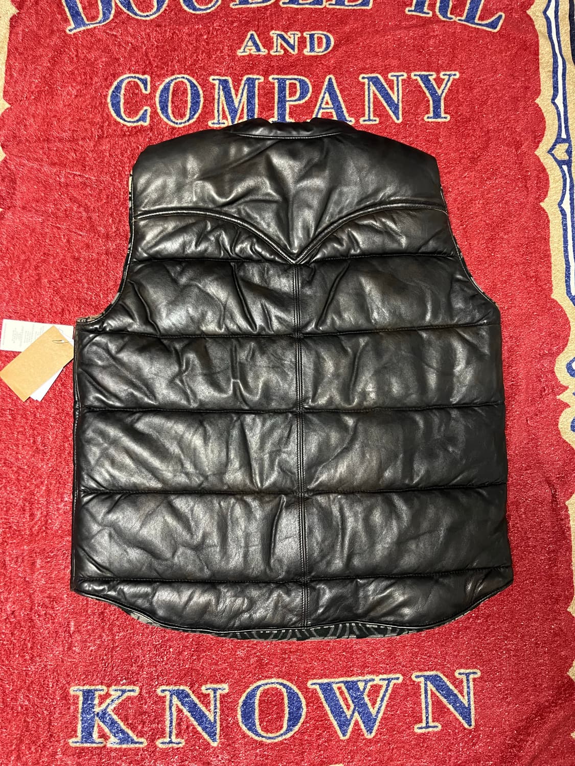 RRL 리버시블 레더 자카드 베스트 상품이미지2