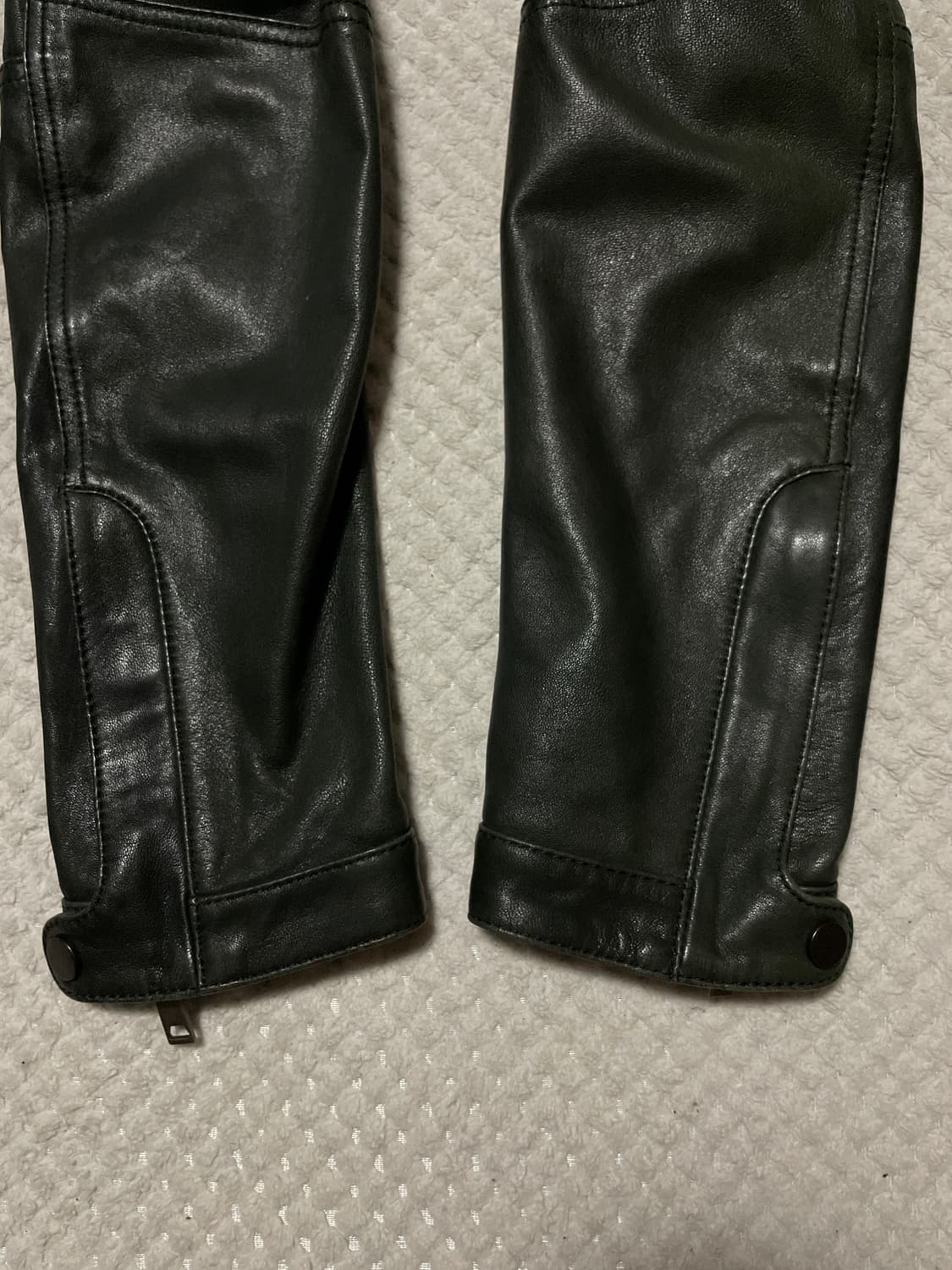 SYSTEM HOMME 시스템옴므 웨스턴 무드 램스킨 양가죽 절개 레더 상품이미지9