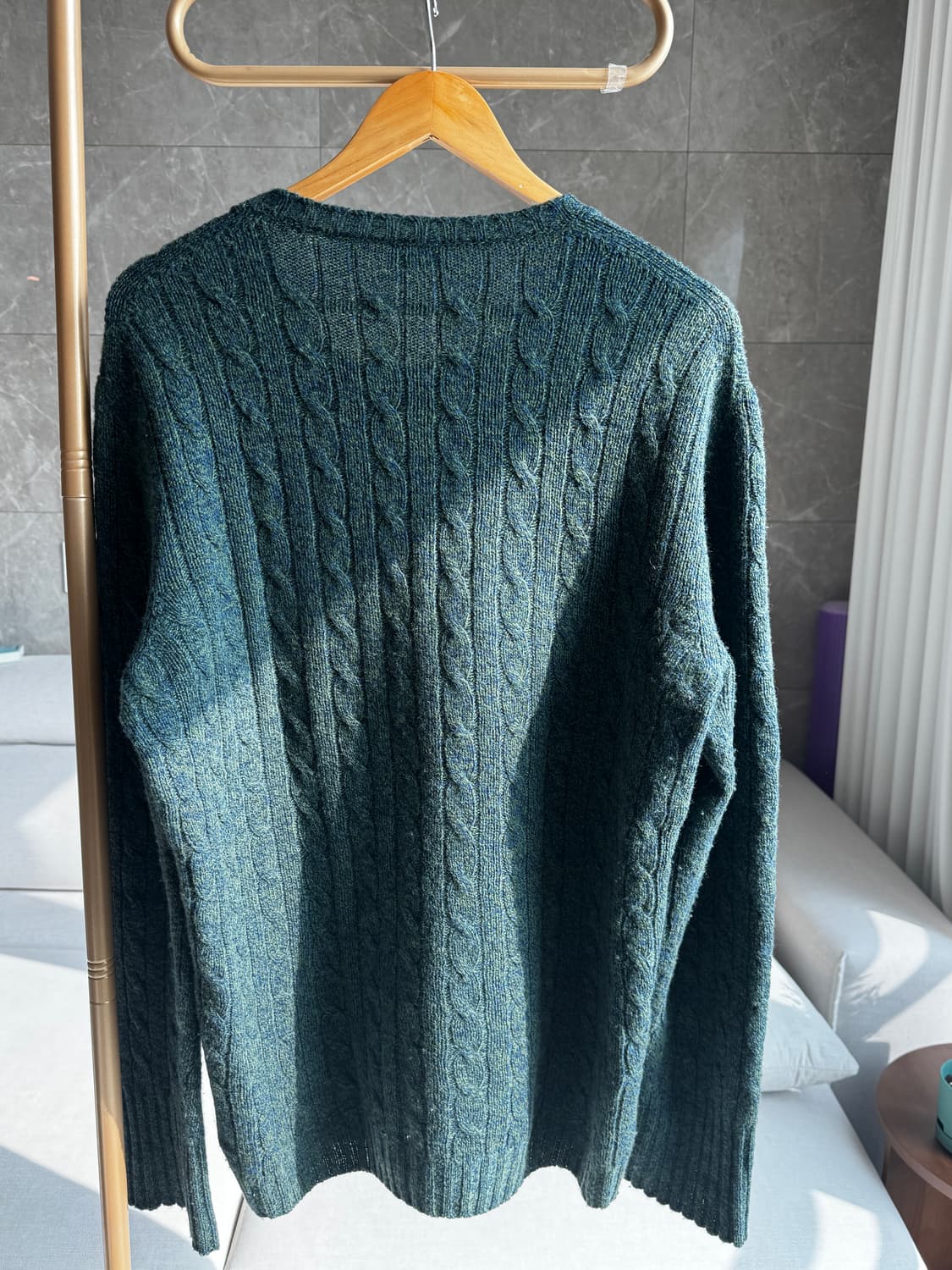 드루모어 울 니트 그린 56 상품이미지2