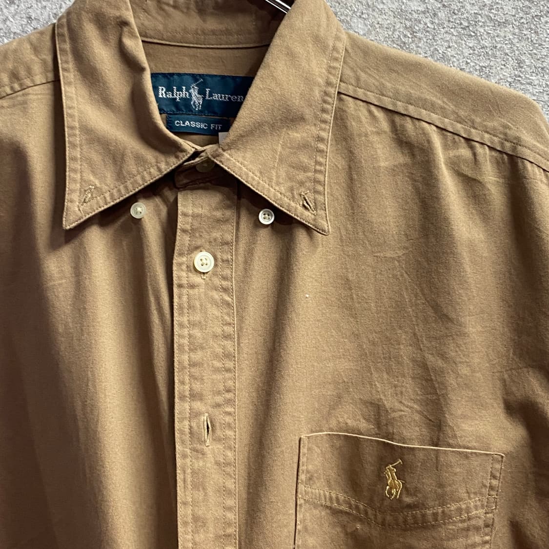 폴로 랄프로렌 클래식핏 브라운 셔츠 B3676 상품이미지3
