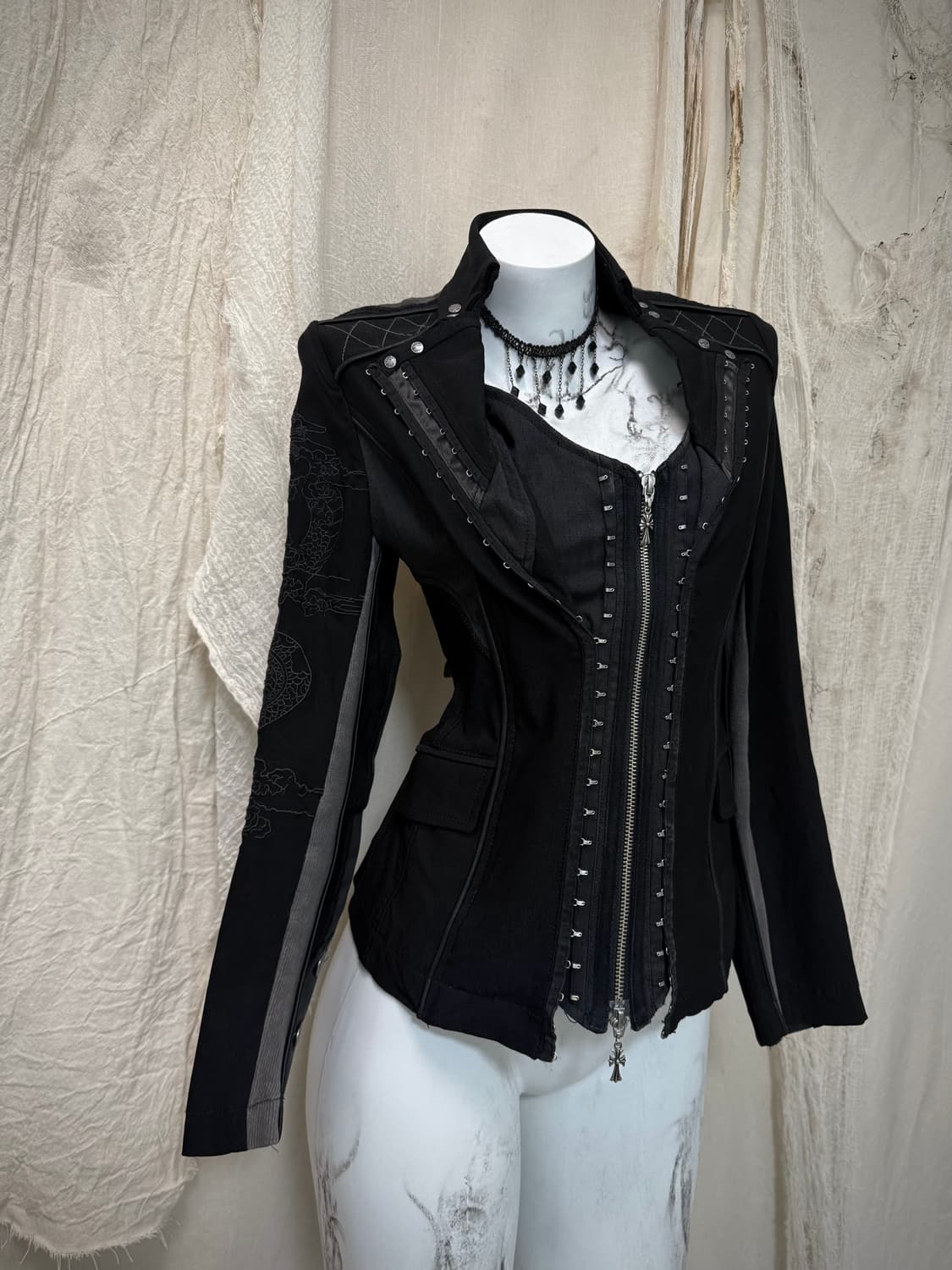 Ozz On Corset Detail Jacket 상품이미지1