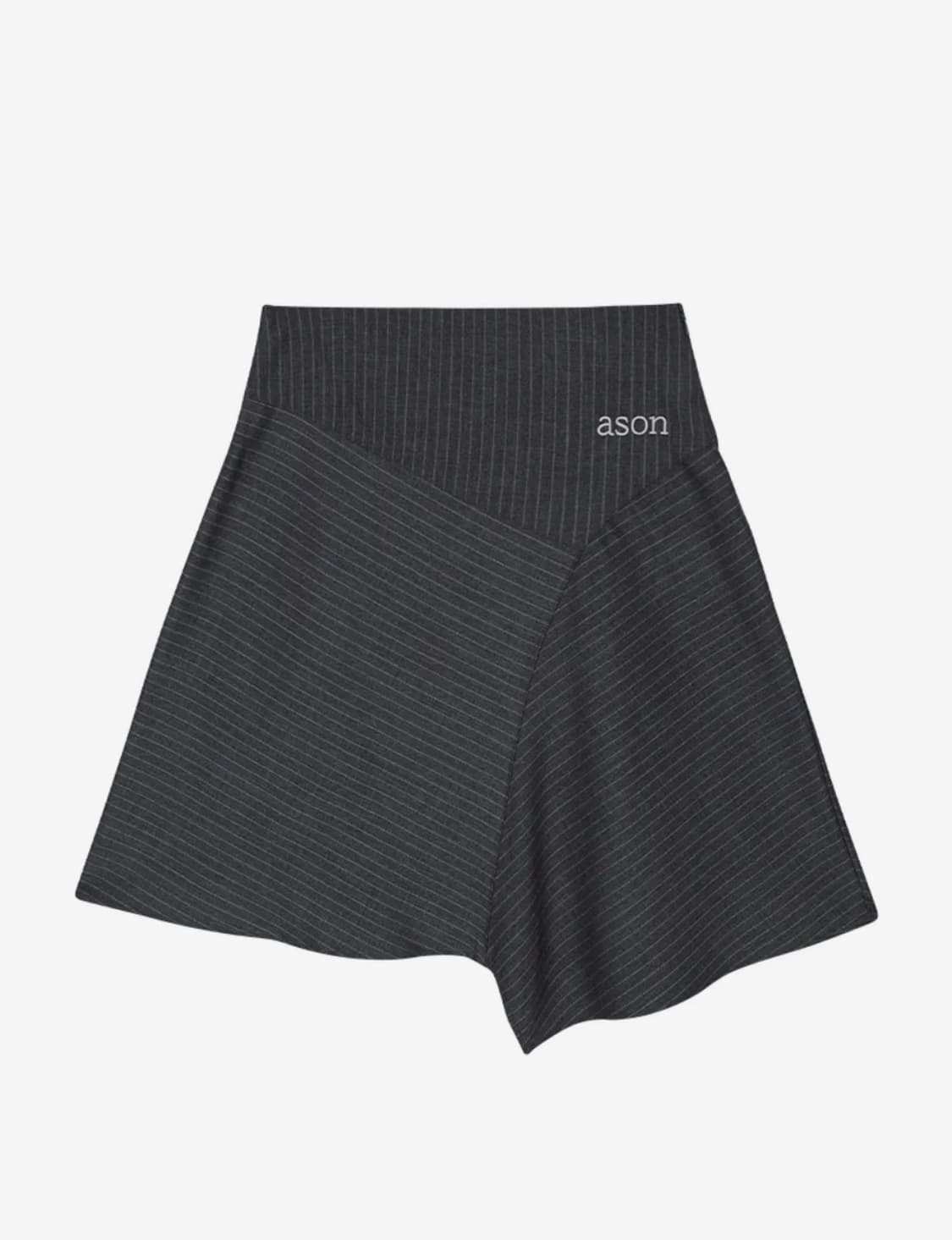 ASON PREPPY UNBALANCE SKIRT / GRAY 상품이미지1