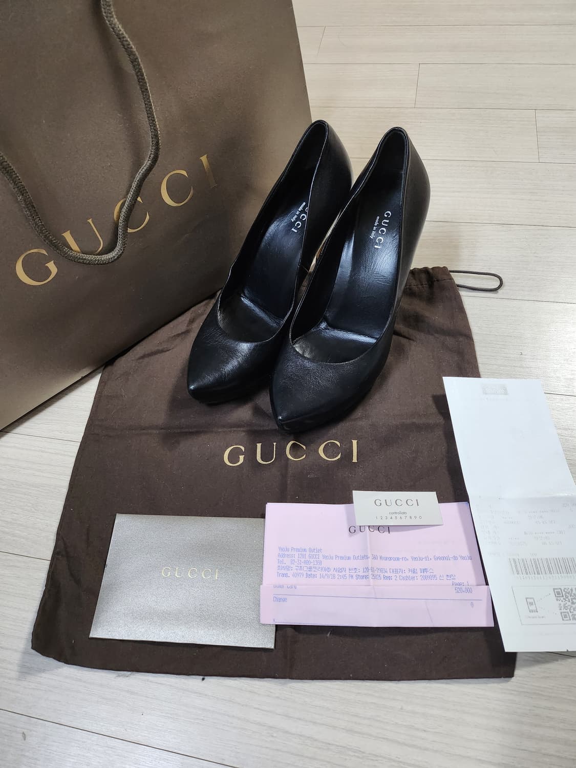 정품 구찌 새상품급 가죽힐 상품이미지1