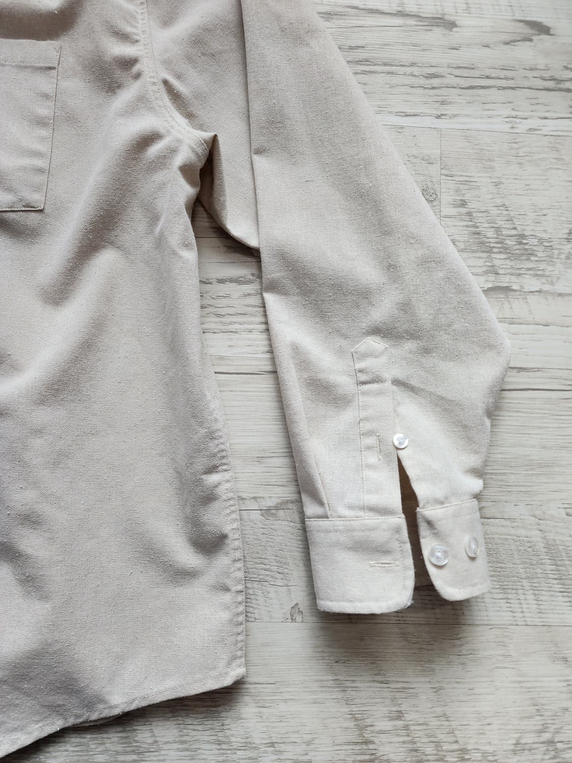 필루미네이트 베이지 오버핏 셔츠 XL(105~110)115가능 남자 남방 상품이미지4