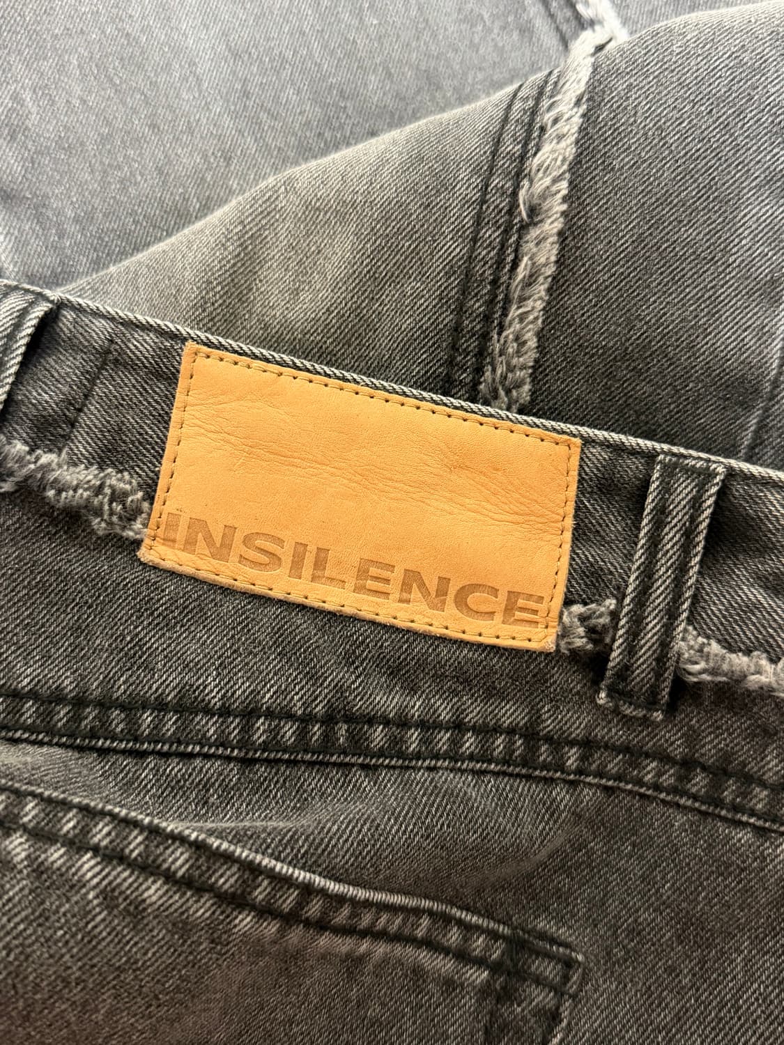 인사일런스 INSILENCE 흑청 데님 블랙 청바지 와이드팬츠  상품이미지3