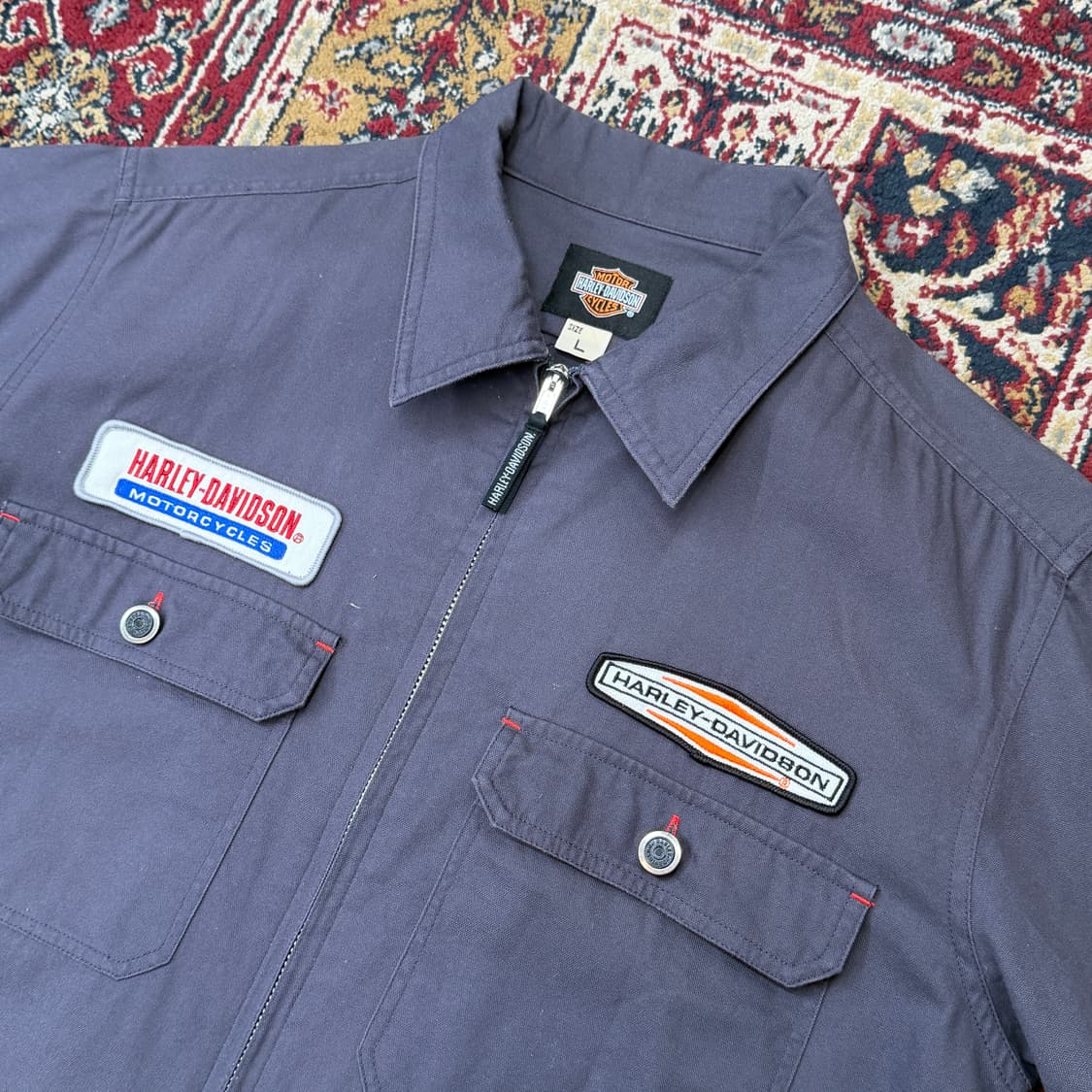 할리 데이비슨 반팔 워크 셔츠 [ 95-100 ] 상품이미지2