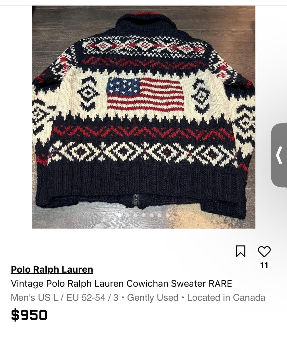 Vintage Polo Ralph Lauren Cowichan Sweat 상품이미지7