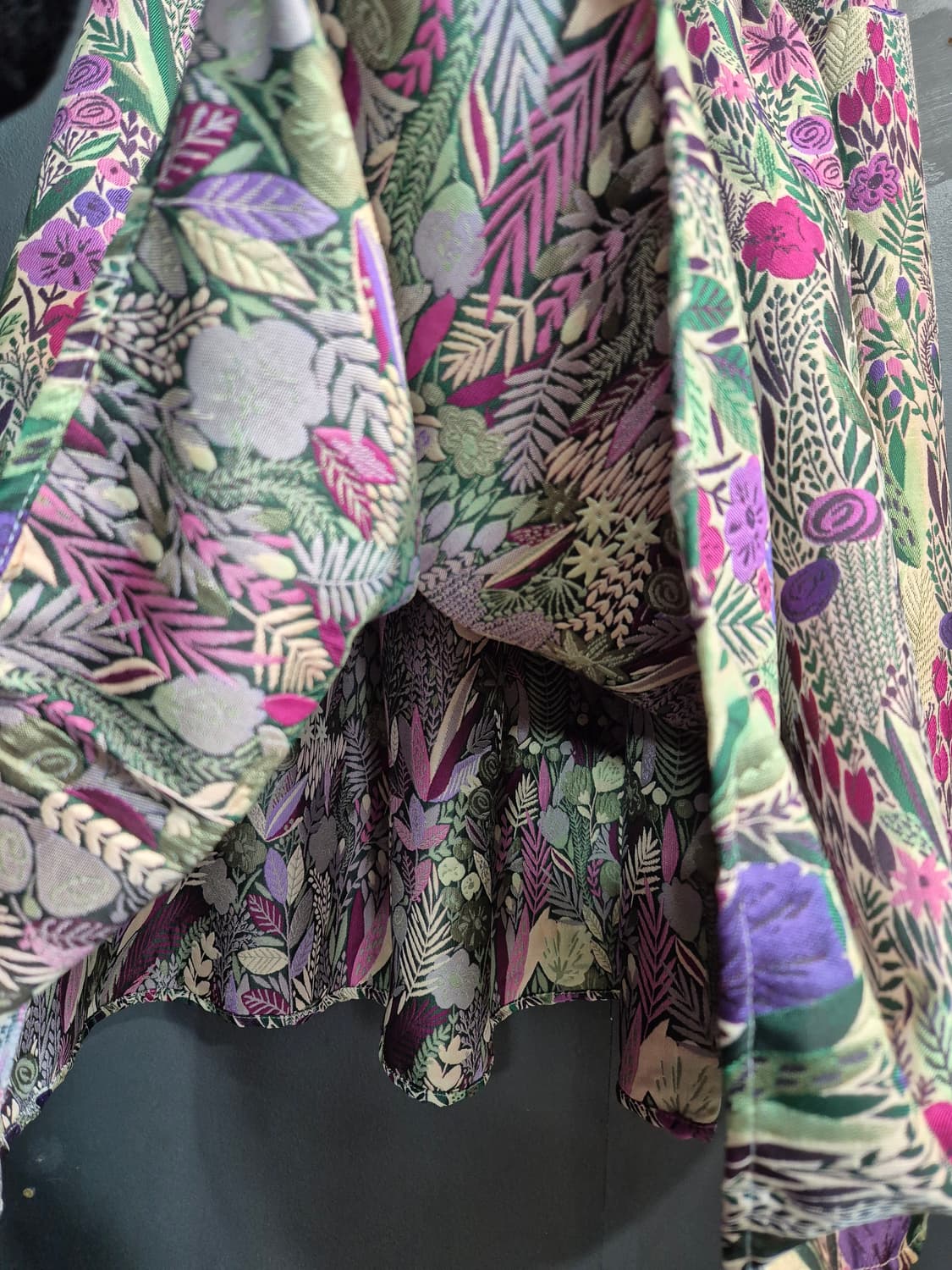 플라워 패턴 롱 스커트 55 66 77 상품이미지5